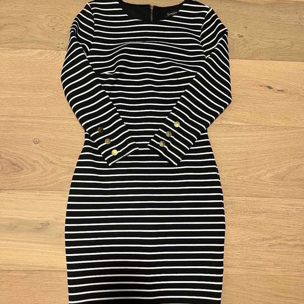 Dynamite black and white striped dress